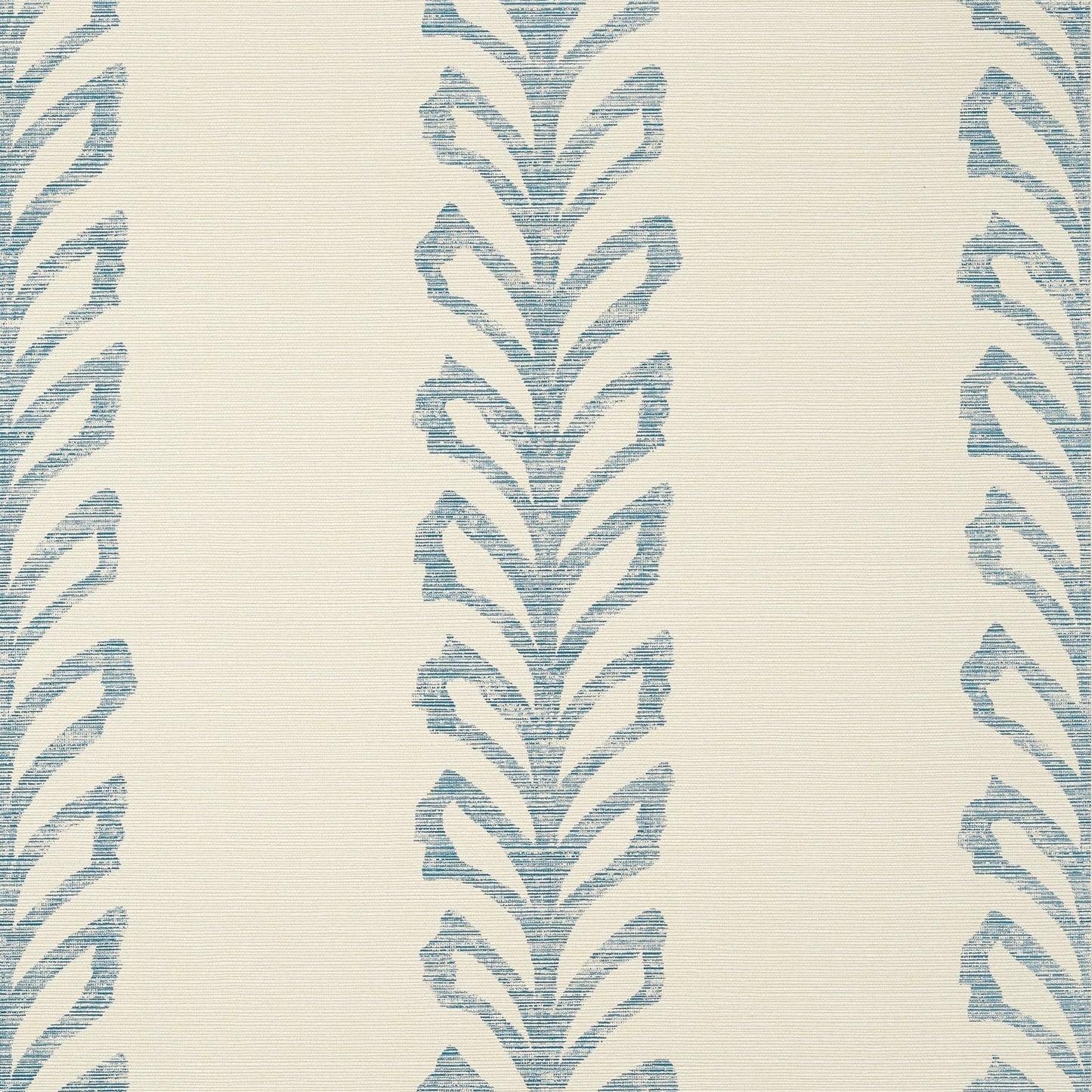 Evia Wallpaper - Blue & Off White - Thibaut - T10900 - Premier Wallcovering