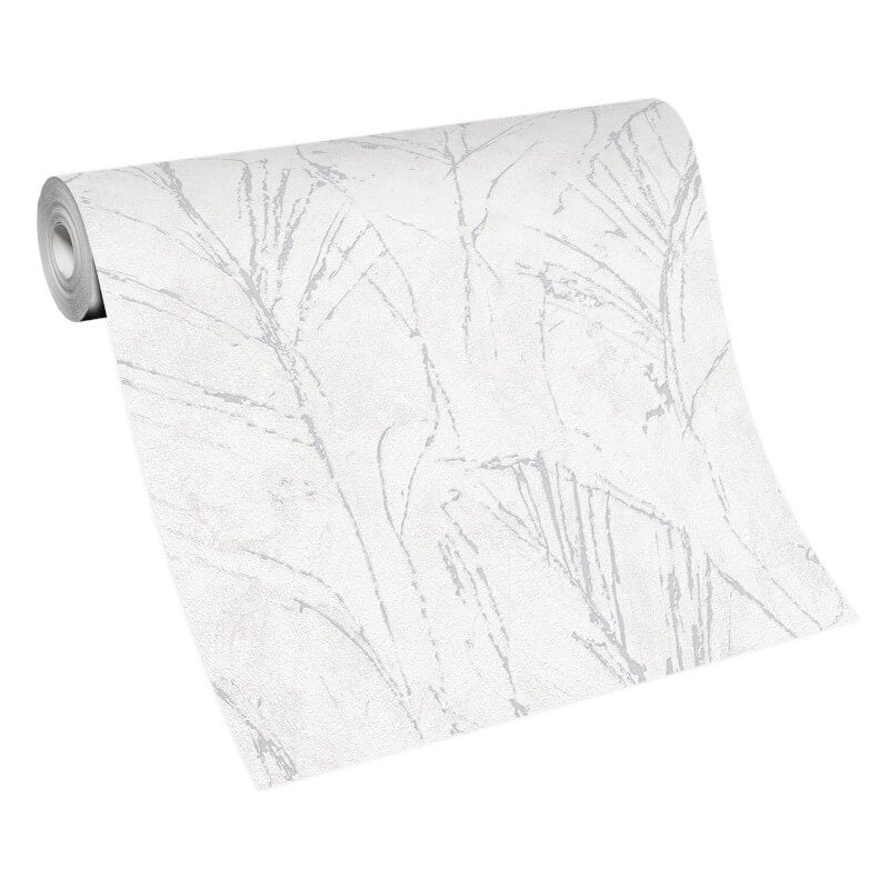 Evolution Fall Leaf Metallic Wallpaper - Grey - Erismann - 10321 - 31 - Premier Wallcovering