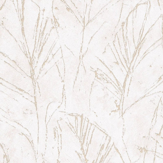 Evolution Fall Leaf Metallic Wallpaper - Beige - Erismann - 10321 - 02 - Premier Wallcovering