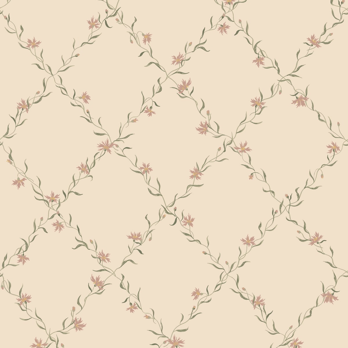 Ewa Wallpaper - Dusty Pink - Sandberg - S10458 - Premier Wallcovering