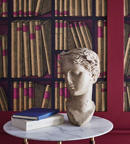 Ex Libris Wallpaper - Stone & Linen - 114/15029 - Cole & Son - Premier Wallcovering