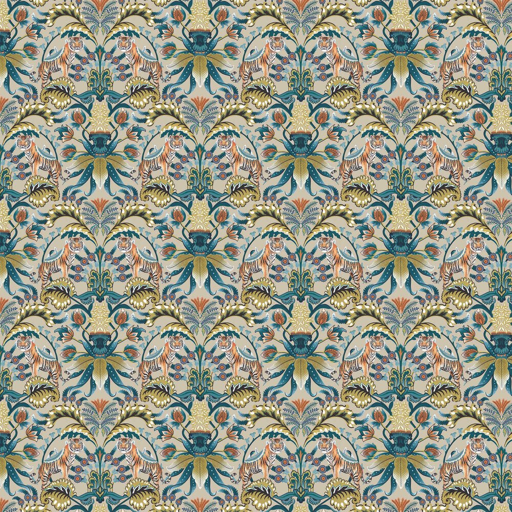 Exotic Tiger Wallpaper - Cream Stone - The Graduate Collection - RH1TIGERCREAM - Premier Wallcovering