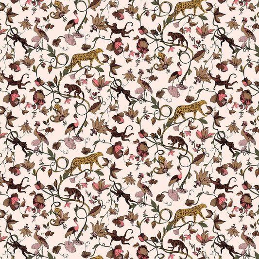 Exotic Wildlings Wallpaper - Natural - Furn - EWILDLI/WP1/NMU - Premier Wallcovering
