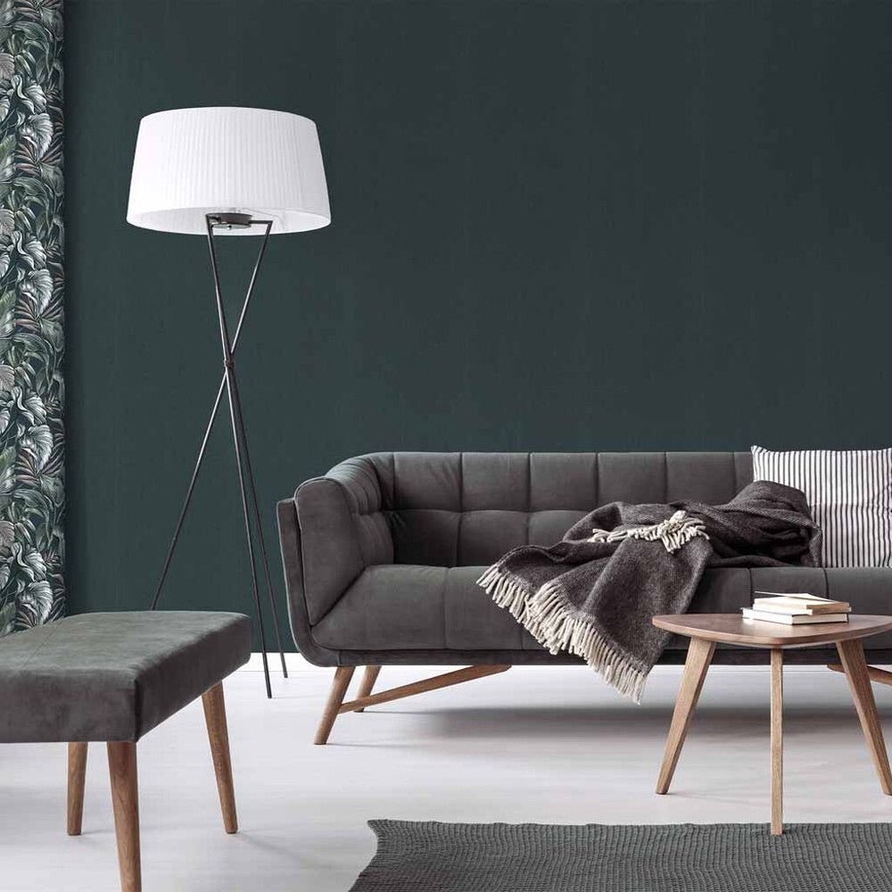 Exotique Uni Wallpaper - Green - Superfresco Easy - 107008 - Premier Wallcovering