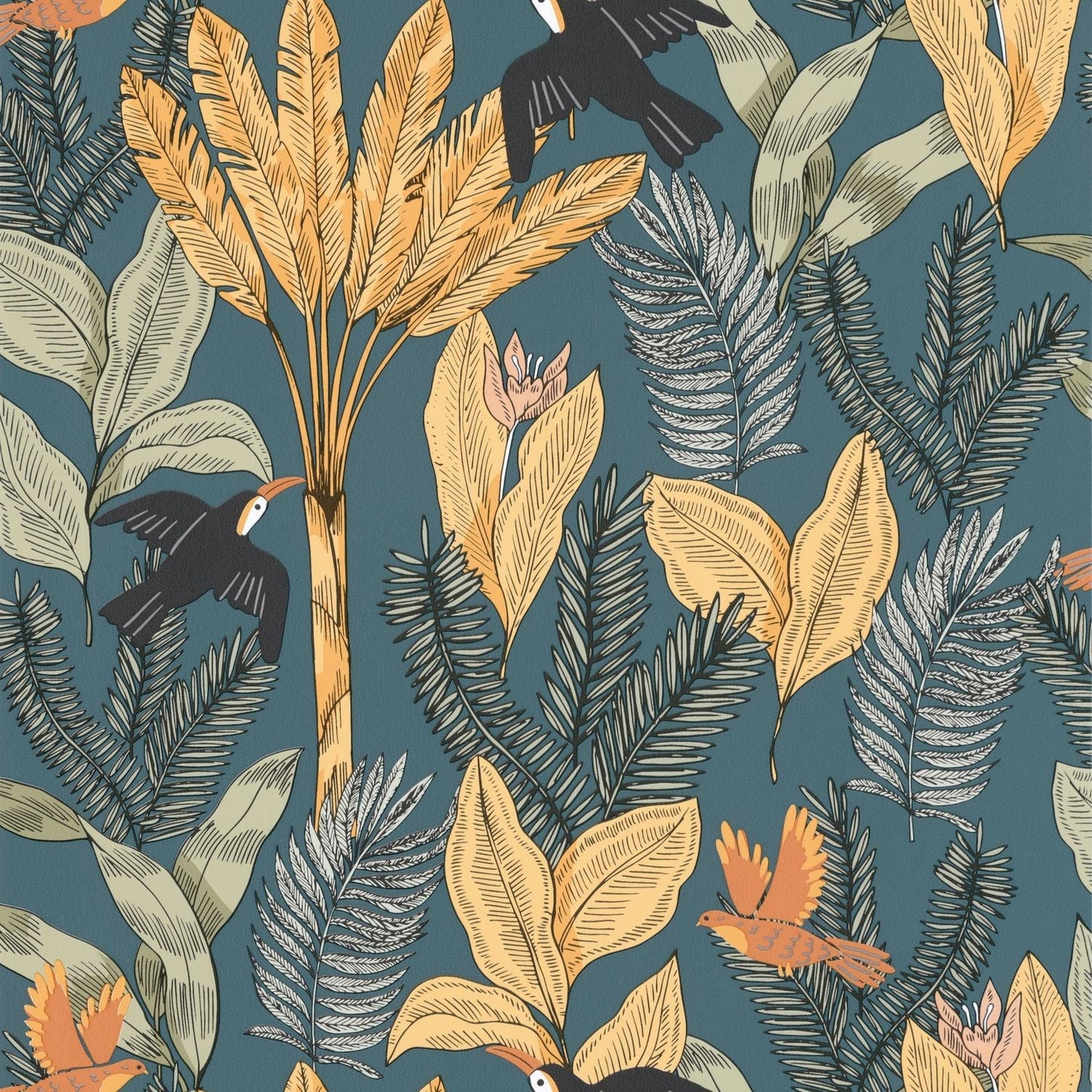 Explorer Wallpaper - Bleu Nuit - Caselio - 103496043 - Premier Wallcovering