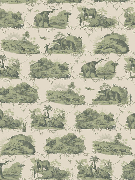 Extinctopia Wallpaper - Galapagos Green - Divine Savages - DVS139-EXT-GGR-WR - Premier Wallcovering
