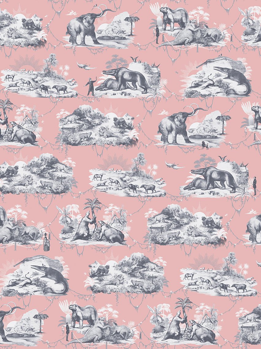 Extinctopia Wallpaper - Blush - Divine Savages - DVS037-EXT-BLS-WR - Premier Wallcovering