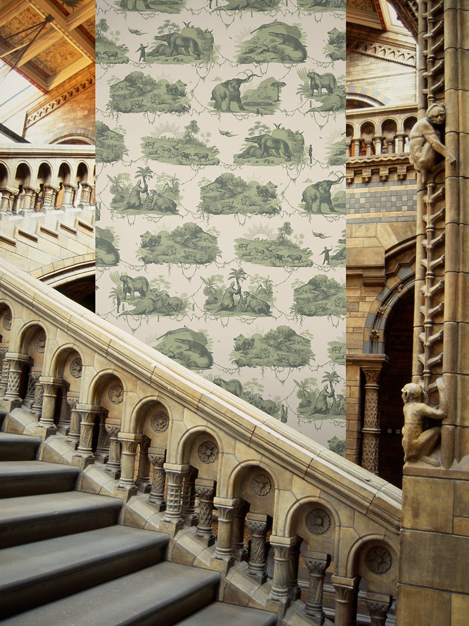 Extinctopia Wallpaper - Galapagos Green - Divine Savages - DVS139-EXT-GGR-WR - Premier Wallcovering