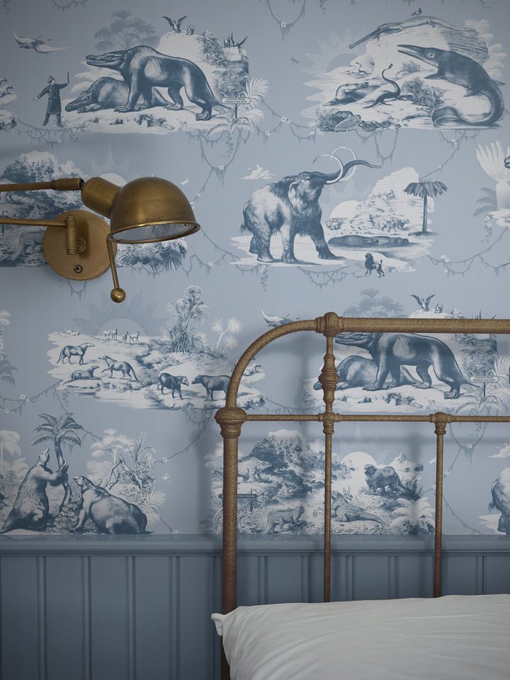 Extinctopia Wallpaper - Glacier Blue - Divine Savages - DVS036-EXT-GLB-WR - Premier Wallcovering