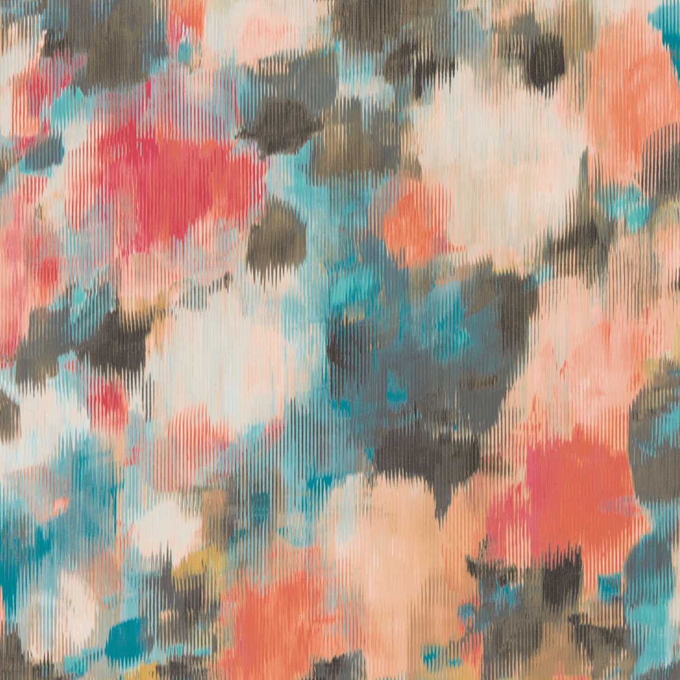 Exuberance Wallpaper - Coral/Turquoise - HSTO111476 - Harlequin - Premier Wallcovering