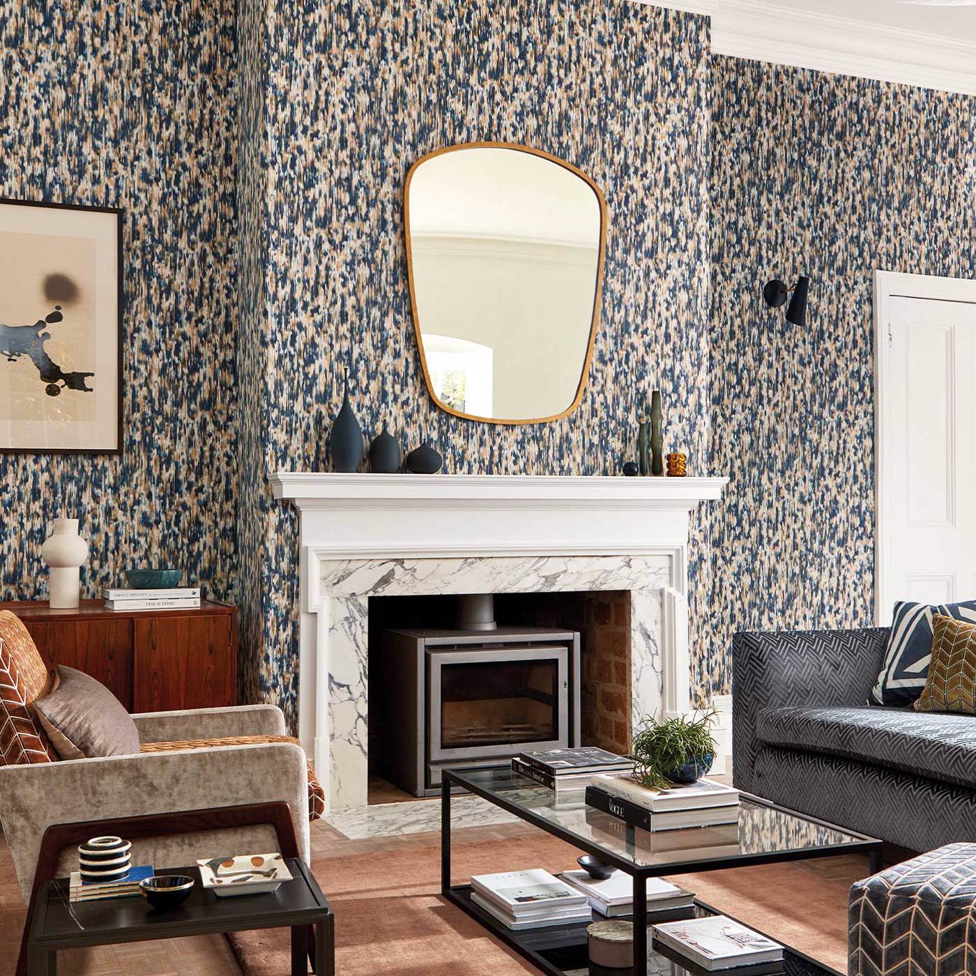 Fade Wallpaper - Ink/Bronze - HM7W112742 - Harlequin - Premier Wallcovering