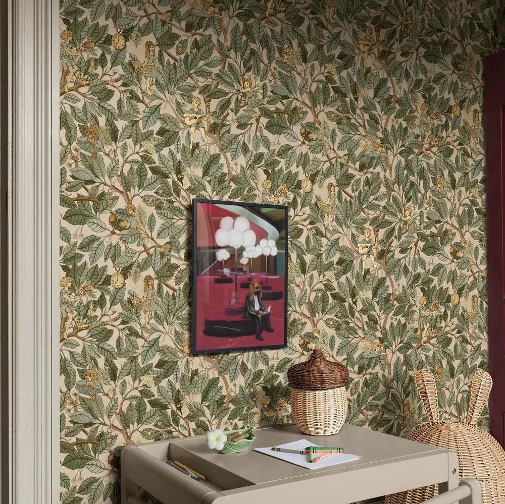 Fairies Wallpaper - Green - Boråstapeter - 8141 - Premier Wallcovering