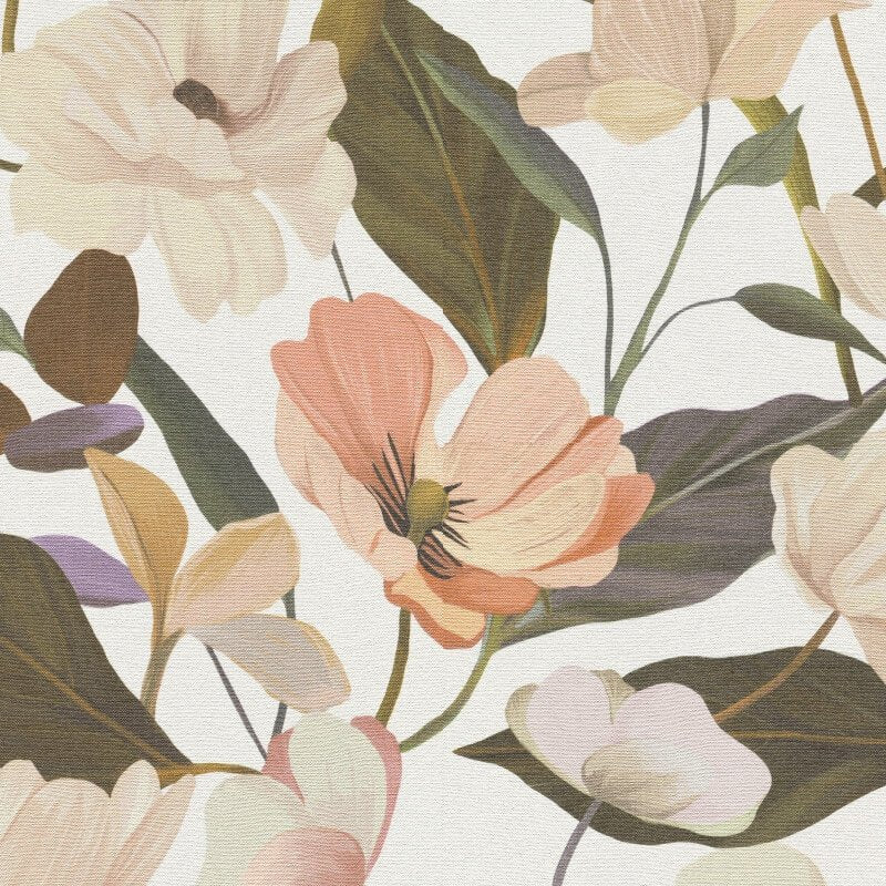 Fairy Blossom Floral Wallpaper - Apricot - Erismann - 10508 - 05 - Premier Wallcovering