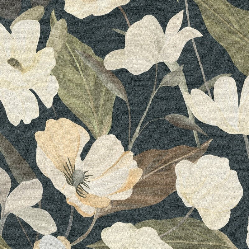 Fairy Blossom Floral Wallpaper - Black - Erismann - 10508 - 15 - Premier Wallcovering