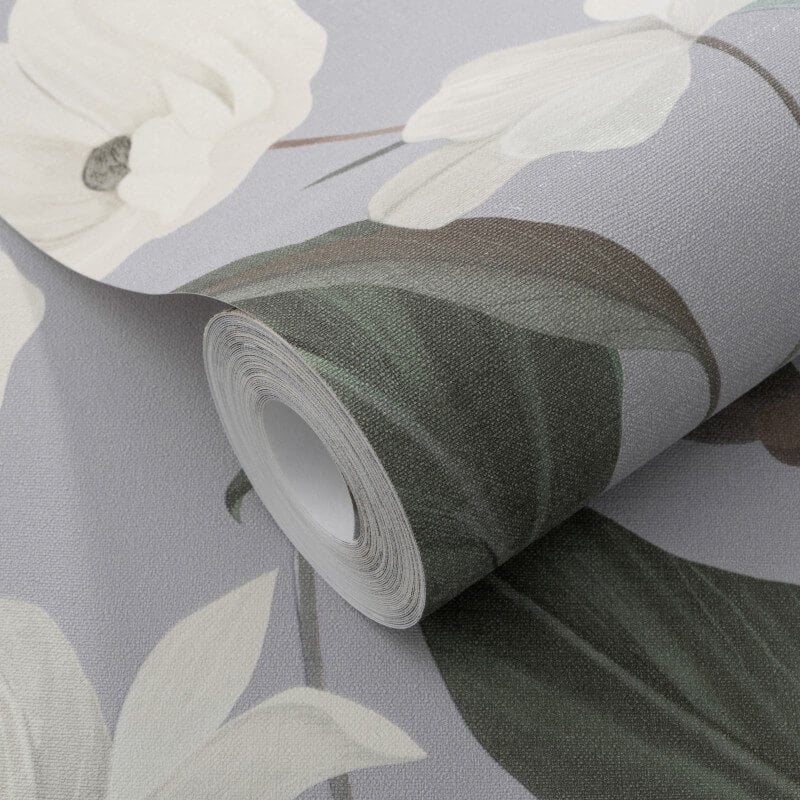 Fairy Blossom Floral Wallpaper - Grey/White - Erismann - 10508 - 31 - Premier Wallcovering