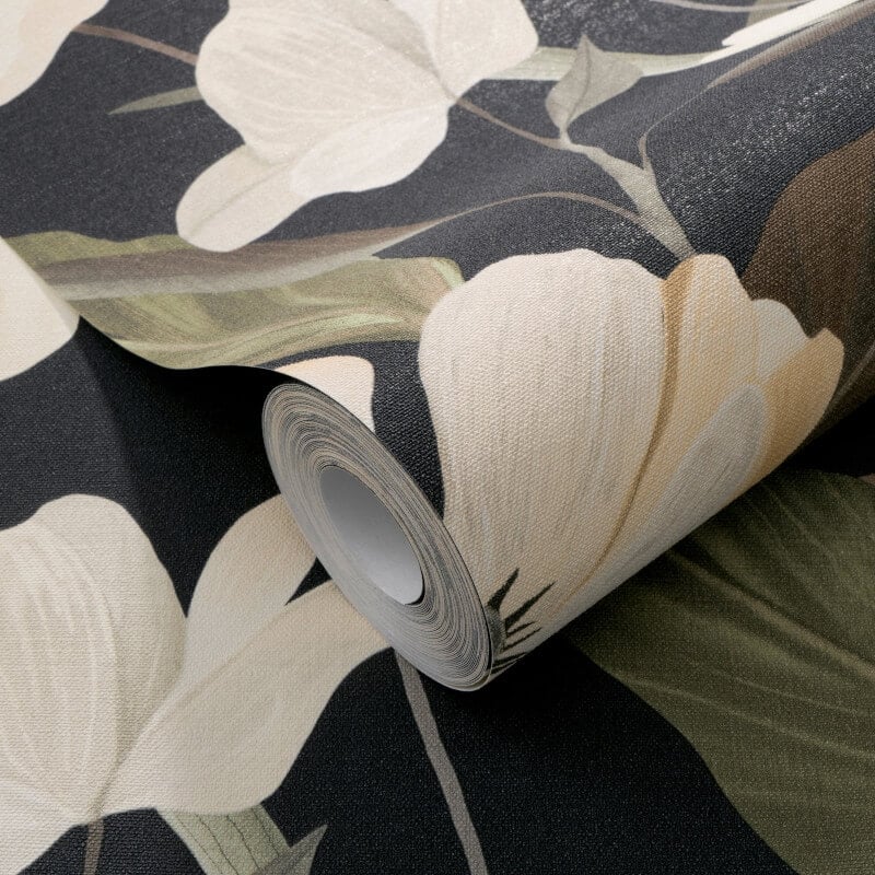 Fairy Blossom Floral Wallpaper - Black - Erismann - 10508 - 15 - Premier Wallcovering