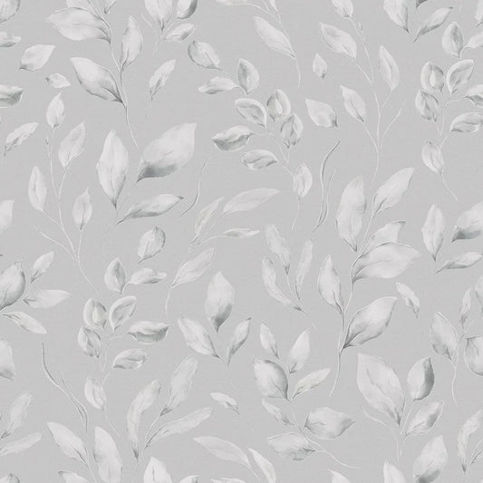 Fallen Foliage Wallpaper - Moon Grey - LAN100042 - Lucie Annabel - Premier Wallcovering