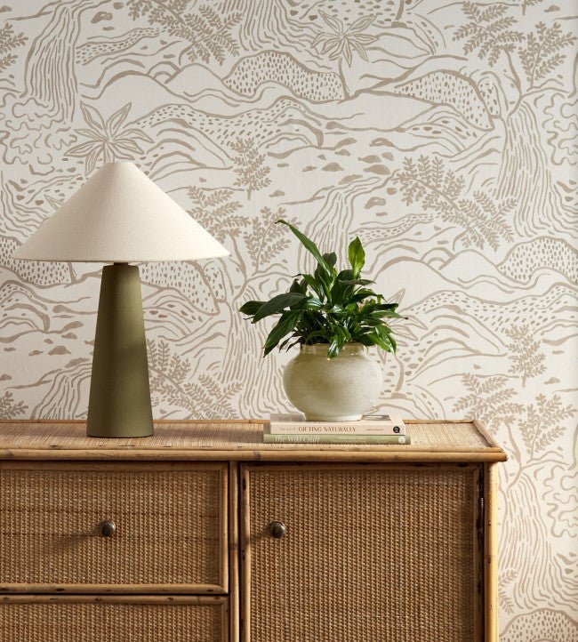 Falling Foss Wallpaper - Linen - Scion - NSCW113266 - Premier Wallcovering