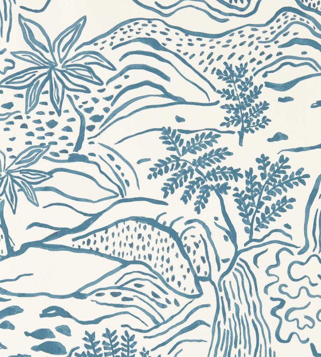 Falling Foss Wallpaper - Midnight - Scion - NSCW113264 - Premier Wallcovering