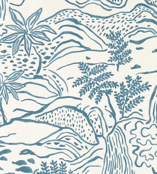 Falling Foss Wallpaper - Midnight - Scion - NSCW113264 - Premier Wallcovering