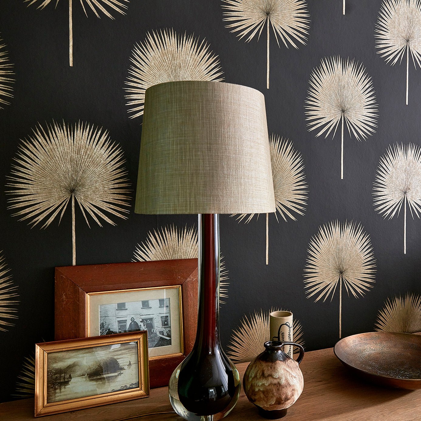 Fan Palm Wallpaper - Botanical Green - Sanderson - DGLW216636 - Premier Wallcovering