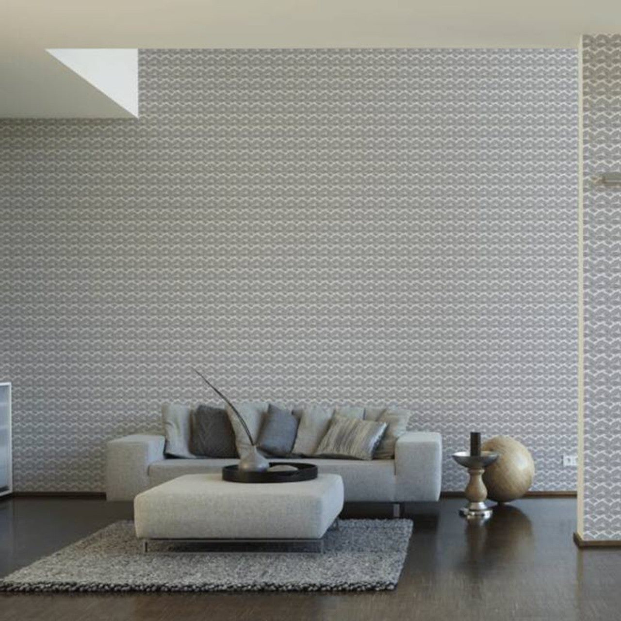 Fan Wallpaper - Light Grey - A S Creation - Karl Lagerfield - 37847 - 6 - Premier Wallcovering