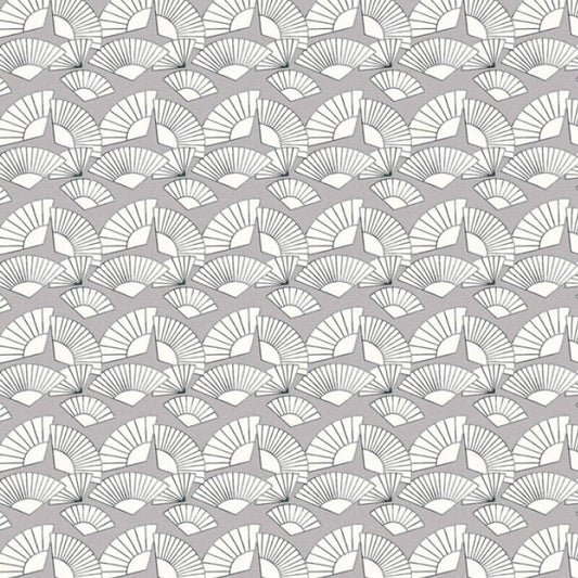 Fan Wallpaper - Grey - A S Creation - Karl Lagerfield - 37847 - 1 - Premier Wallcovering