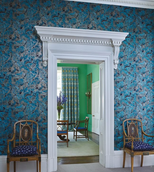 Fanfare Wallpaper - Teal/Rose Gold - Matthew Williamson - W7146/01 - Premier Wallcovering