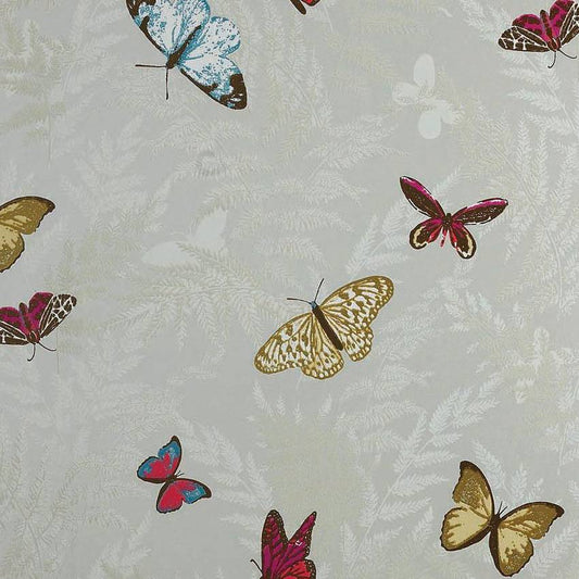 Farfalla Wallpaper - Natural/Ivory/White - Nina Campbell - NCW4010-01 - Premier Wallcovering