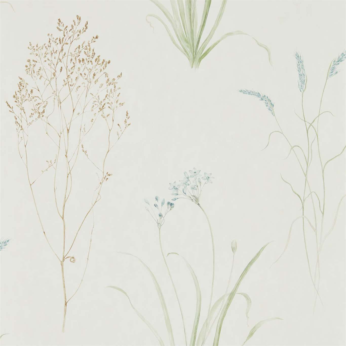 Farne Grasses Wallpaper - Cream/Sage - Sanderson - DEBB216486 - Premier Wallcovering