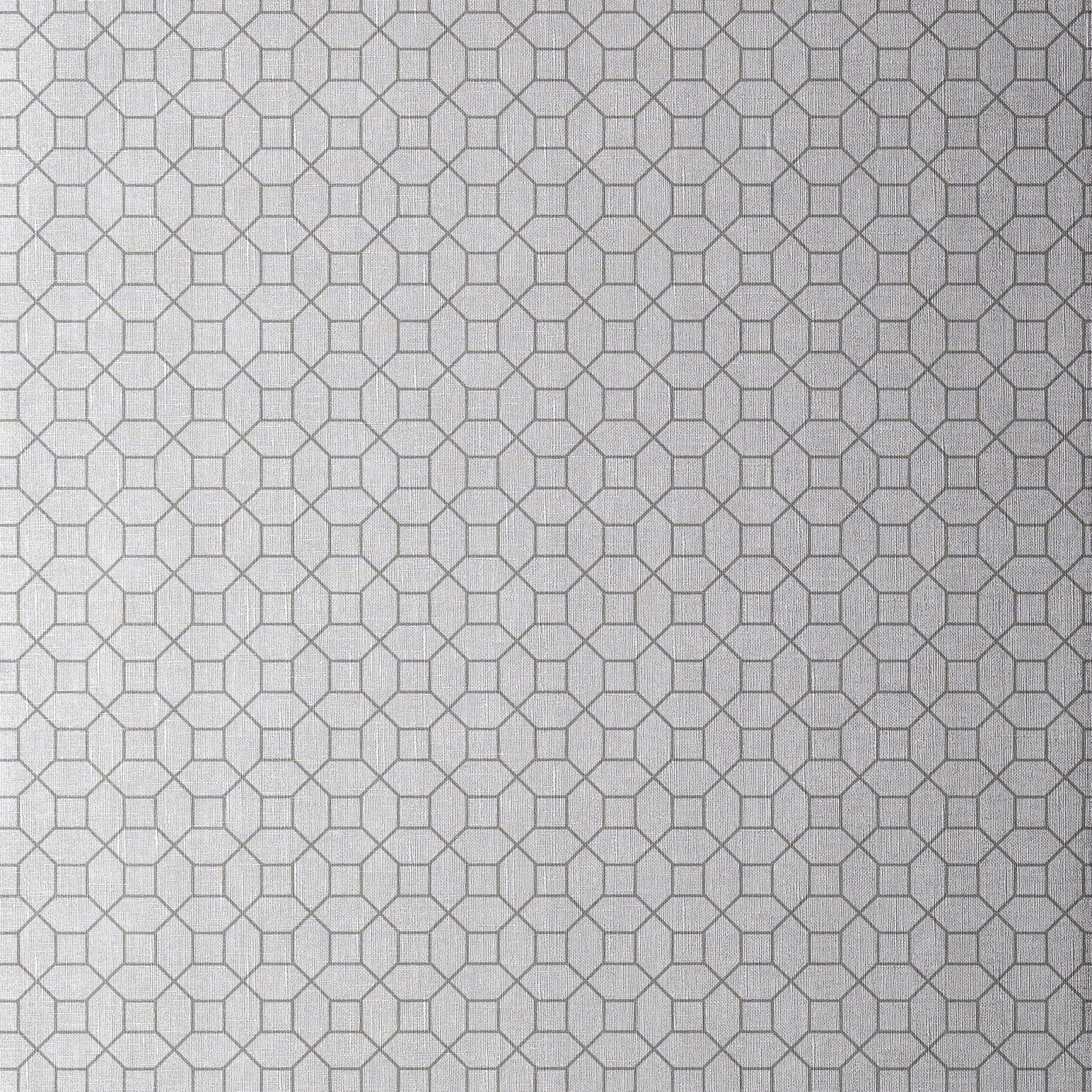 Farris Wallpaper - Grey on Silver - Thibaut - T11024 - Premier Wallcovering