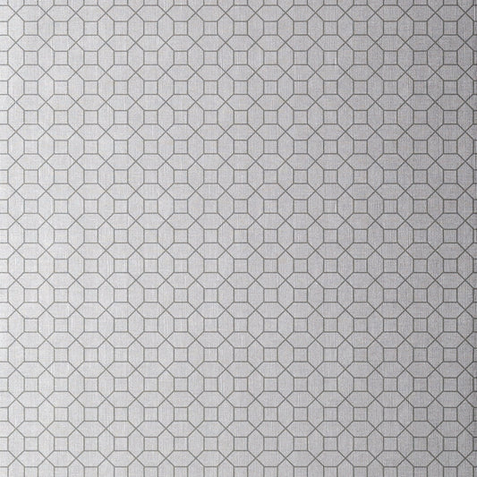 Farris Wallpaper - Grey on Silver - Thibaut - T11024 - Premier Wallcovering