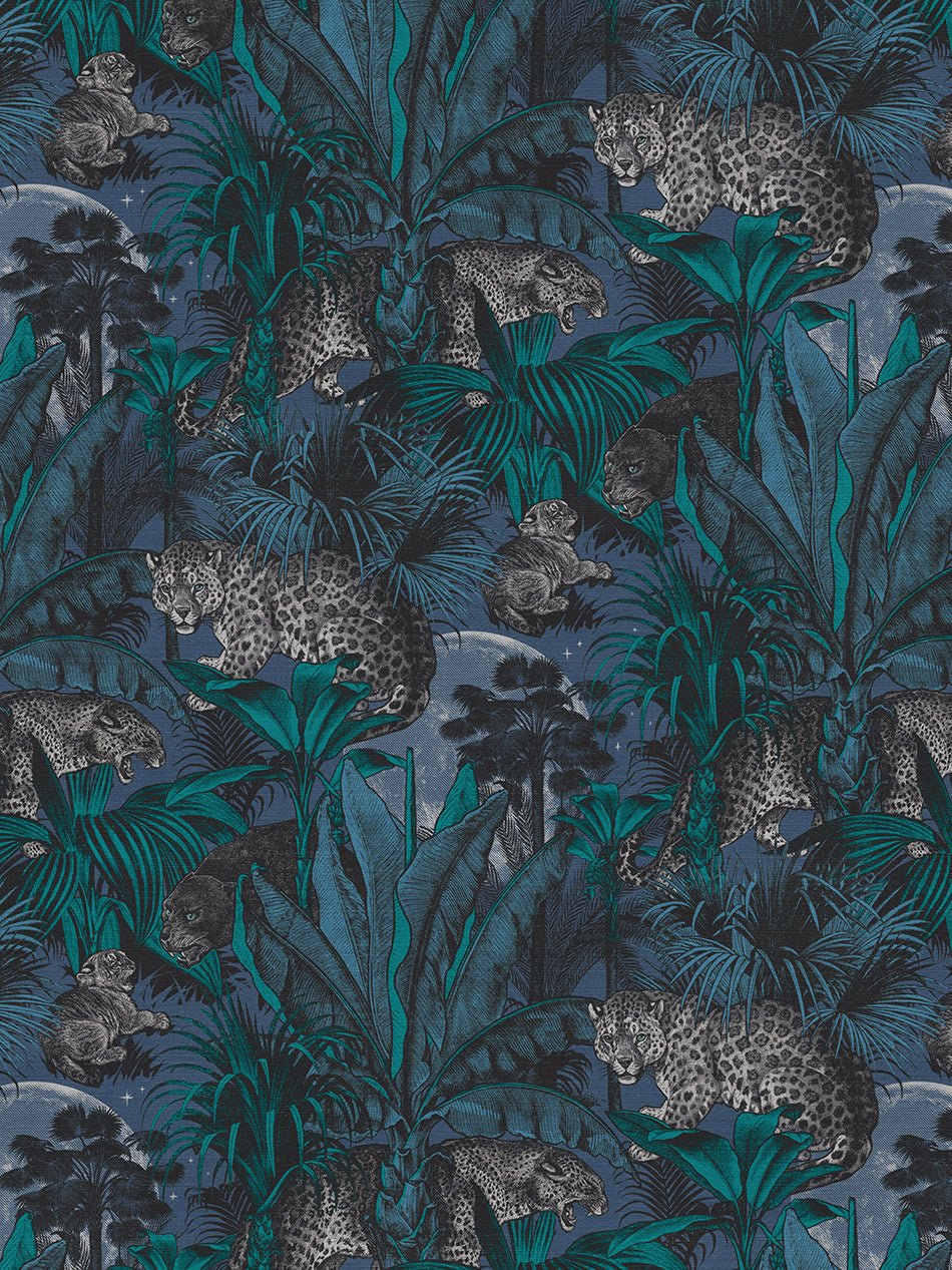 Faunacation Recycled Velvet Fabric - Nocturnal - Divine Savages - DVS005SP-NOC-VEL - Premier Wallcovering
