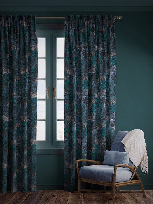 Faunacation Recycled Velvet Fabric - Nocturnal - Divine Savages - DVS005SP-NOC-VEL - Premier Wallcovering