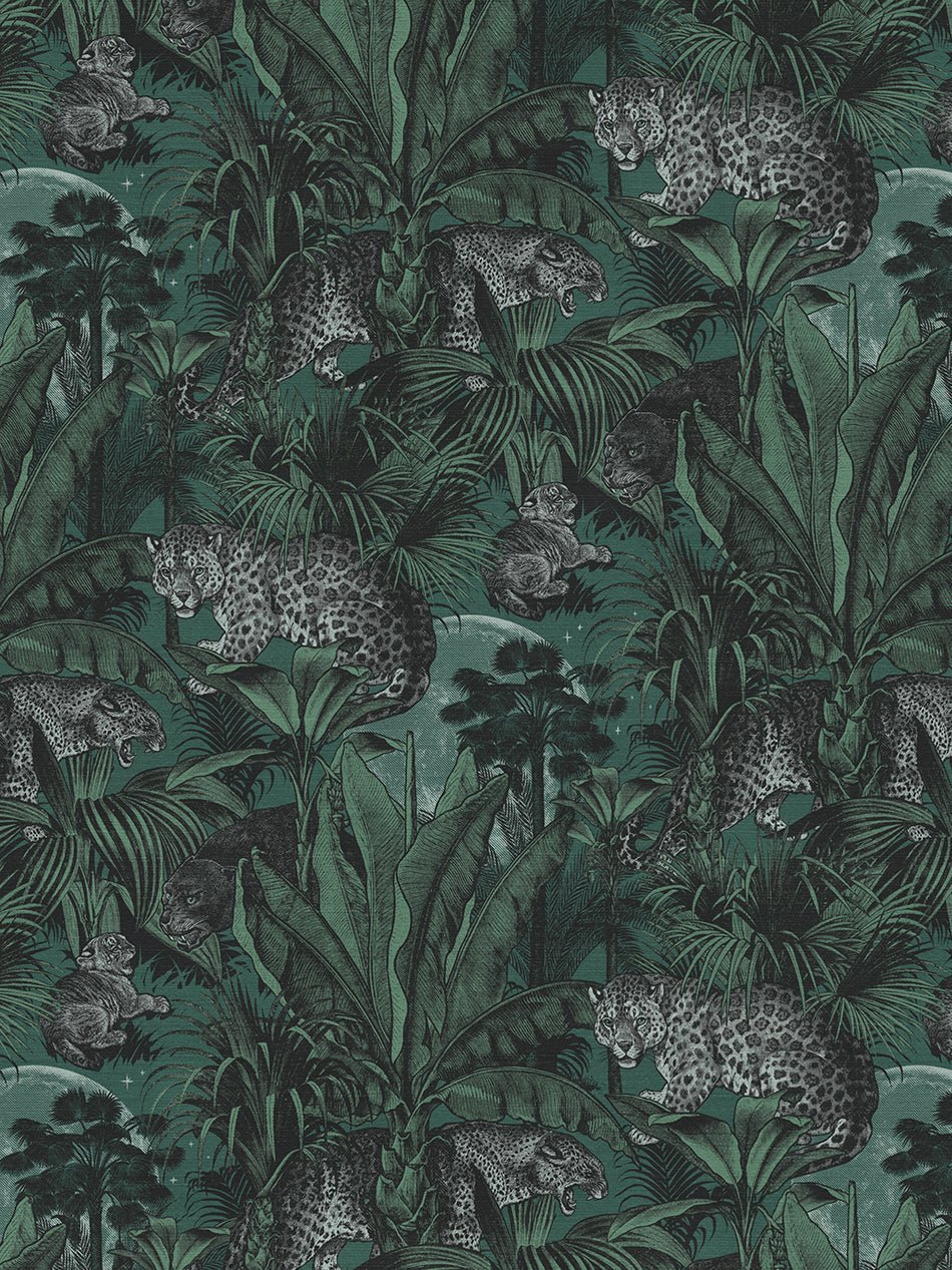 Faunacation Recycled Velvet Fabric - Jungle - Divine Savages - DVS066SP-JUNG-FAU-VEL - Premier Wallcovering