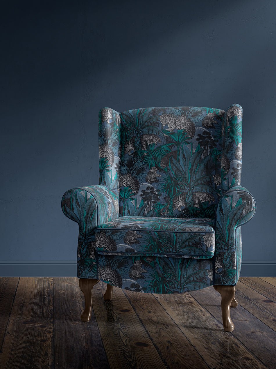 Faunacation Recycled Velvet Fabric - Nocturnal - Divine Savages - DVS005SP-NOC-VEL - Premier Wallcovering
