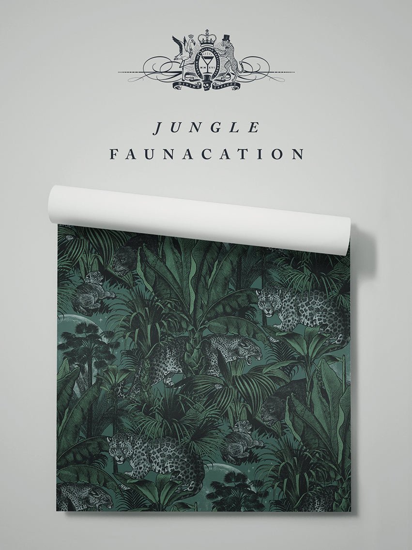 Faunacation Wallpaper - Jungle - Divine Savages - DVS066SP-JUNG-FAU-WR - Premier Wallcovering