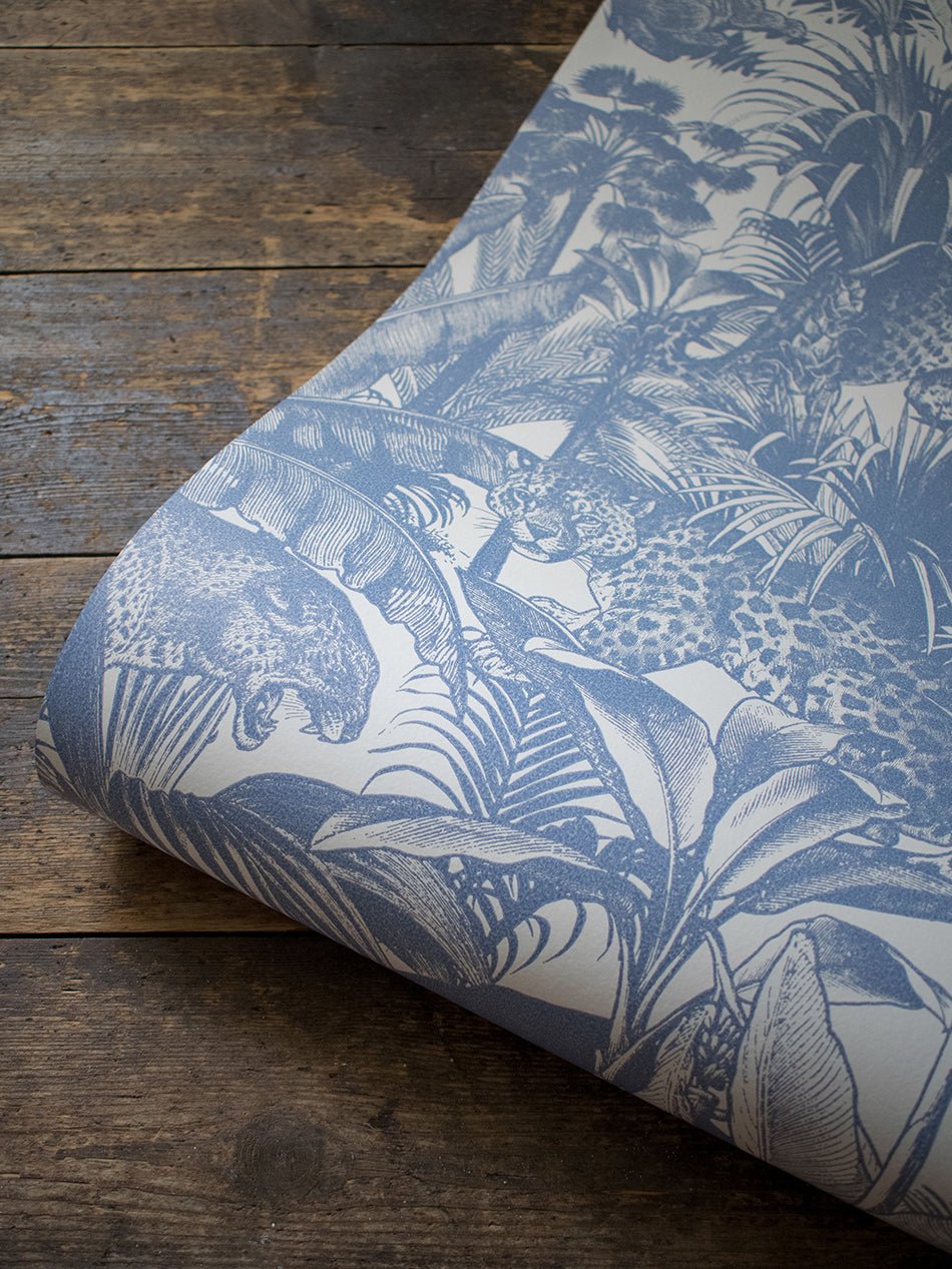 Faunacation Wallpaper - Bombay Blue - Divine Savages - DVS123-FAU-BOM-BLU-WR - Premier Wallcovering