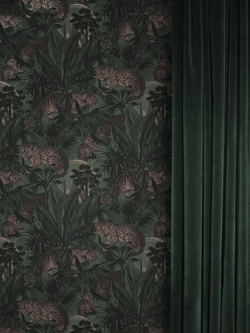Faunacation Wallpaper - Hunter Green - Divine Savages - DVS119-FAU-HUGRE-WR - Premier Wallcovering