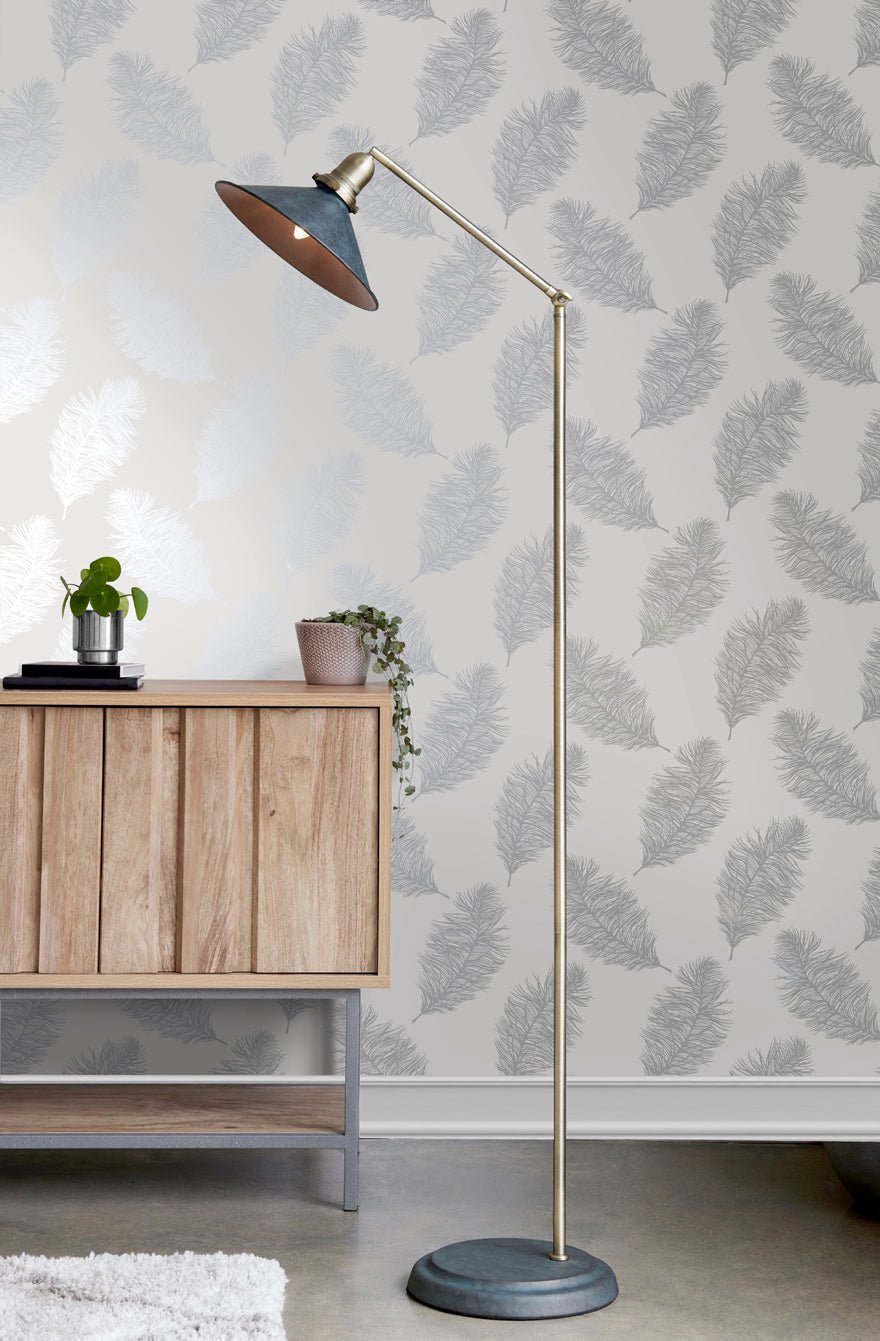 Fawning Feather Wallpaper - Grey - Holden Décor - 12626 - Premier Wallcovering