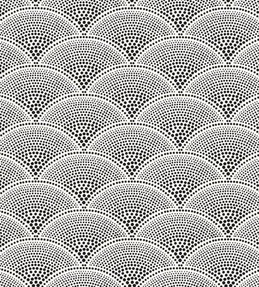 Feather Fan Wallpaper - Black on White - 89/4014 - Cole & Son - Premier Wallcovering