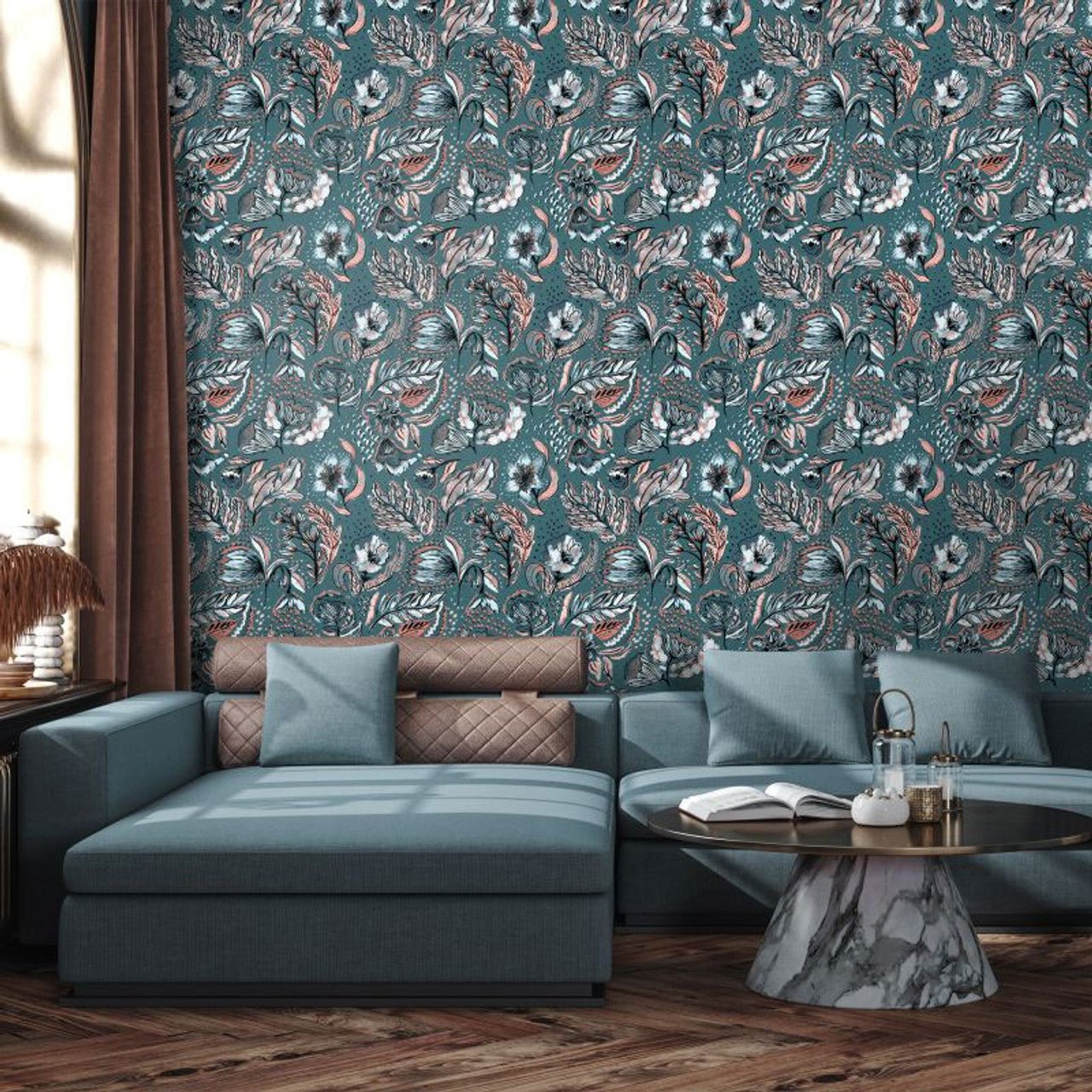 Felice Pepper Wallpaper - Saffron - Hohenberger - 81332 - Premier Wallcovering