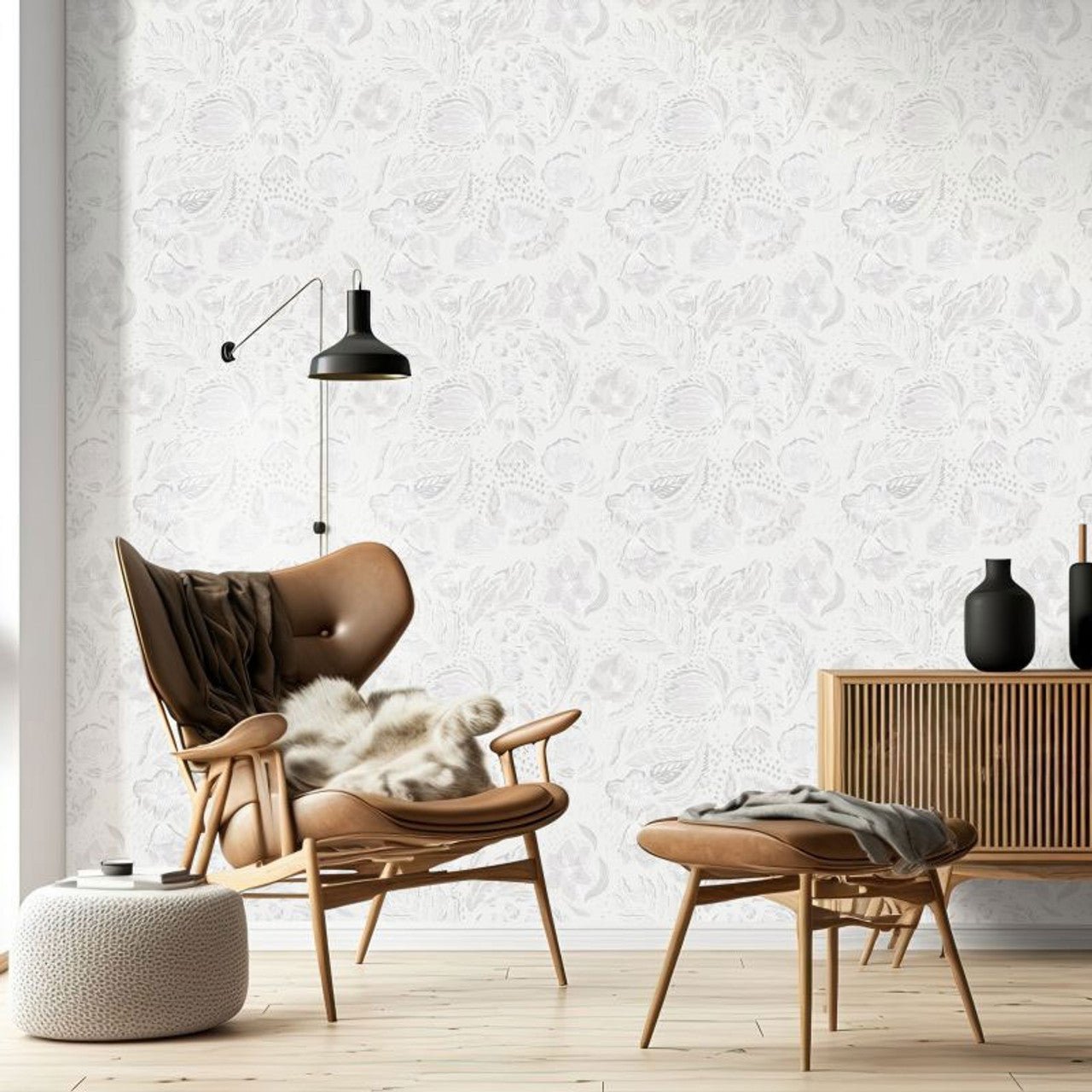 Felice Pepper Wallpaper - Sea Salt - Hohenberger - 81336 - Premier Wallcovering