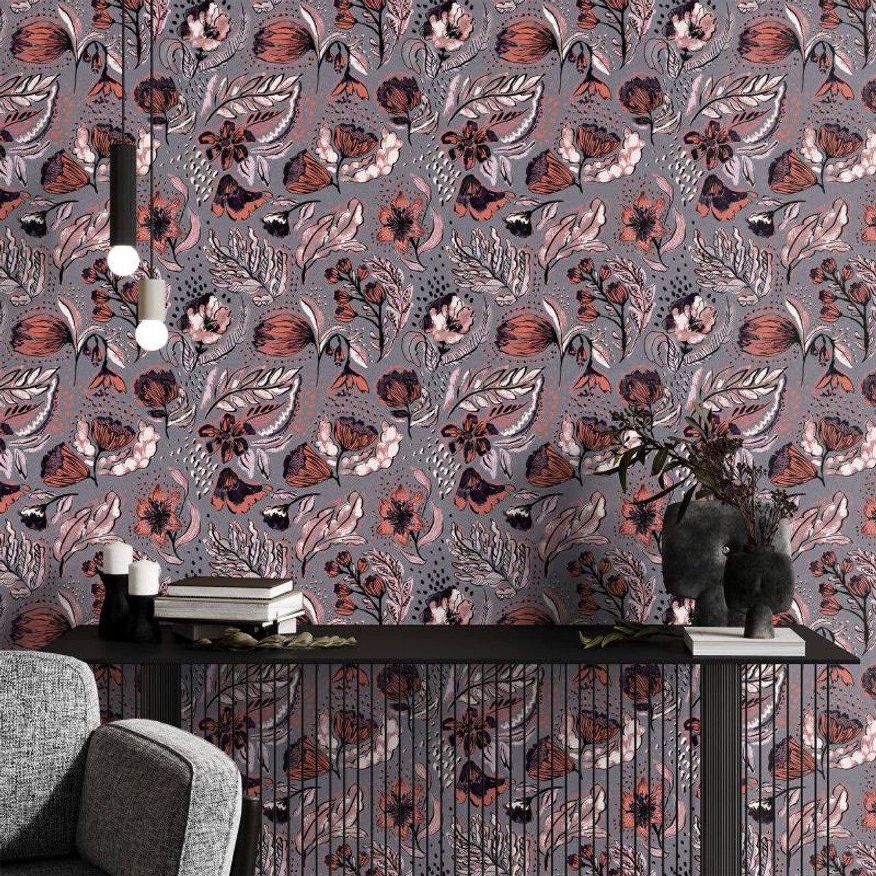 Felice Pepper Wallpaper - Chili - Hohenberger - 81331 - Premier Wallcovering