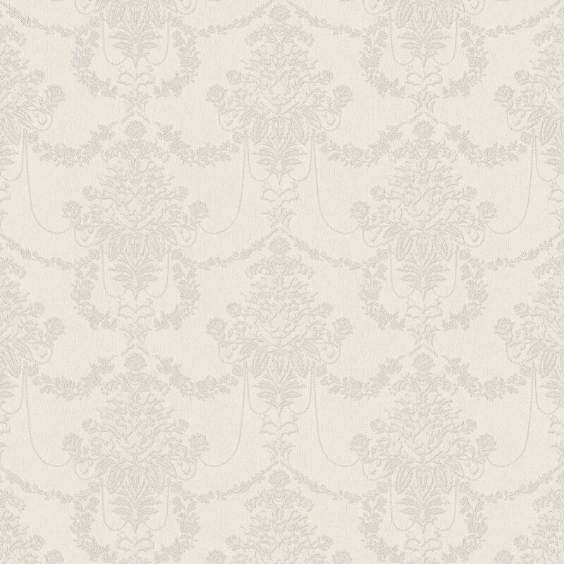 Felicite Floral Ornament Metallic Wallpaper - Light Cream - Erismann - 10287 - 14 - Premier Wallcovering