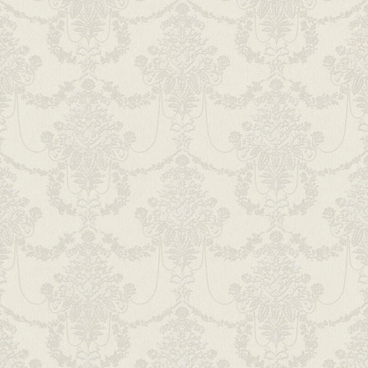 Felicite Floral Ornament Metallic Wallpaper - Light Cream - Erismann - 10287 - 14 - Premier Wallcovering