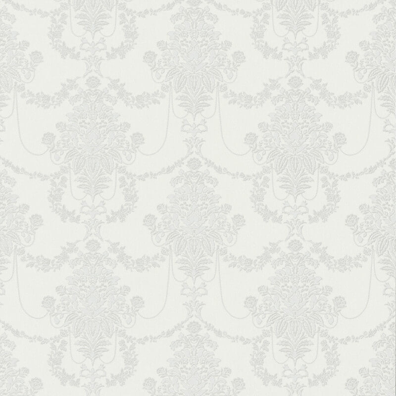 Felicite Floral Ornament Metallic Wallpaper - Light Grey - Erismann - 10287 - 31 - Premier Wallcovering