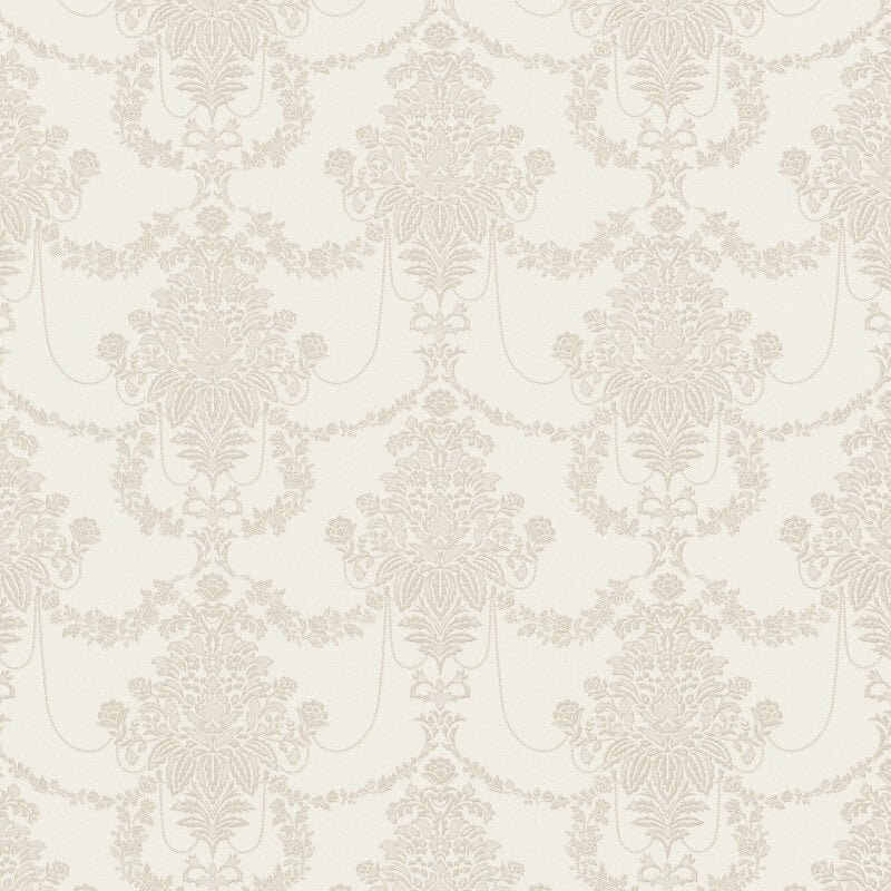 Felicite Floral Ornament Metallic Wallpaper - Cream - Erismann - 10287 - 02 - Premier Wallcovering
