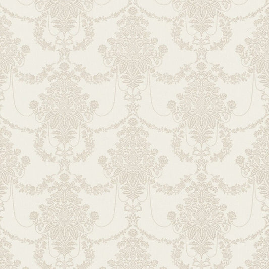 Felicite Floral Ornament Metallic Wallpaper - Cream - Erismann - 10287 - 02 - Premier Wallcovering