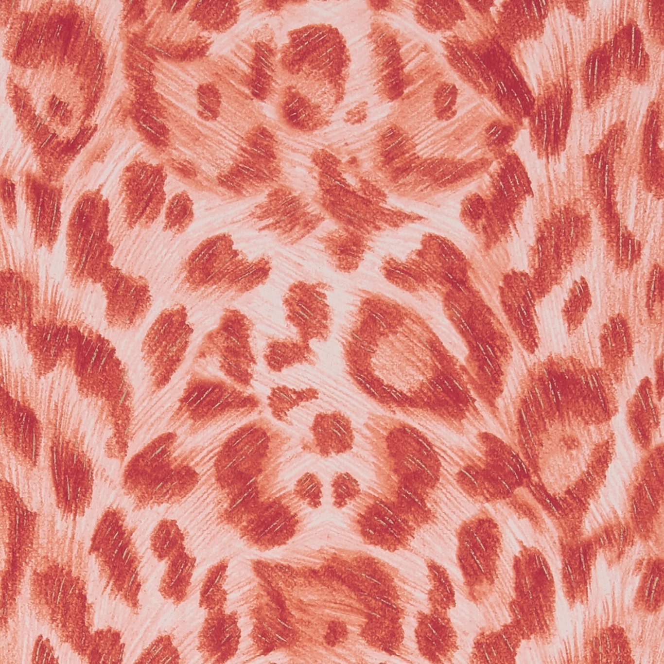 Felis Wallpaper - Red/Rose Gold - Clarke & Clarke - Emma J Shipley - W0115/08 - Premier Wallcovering